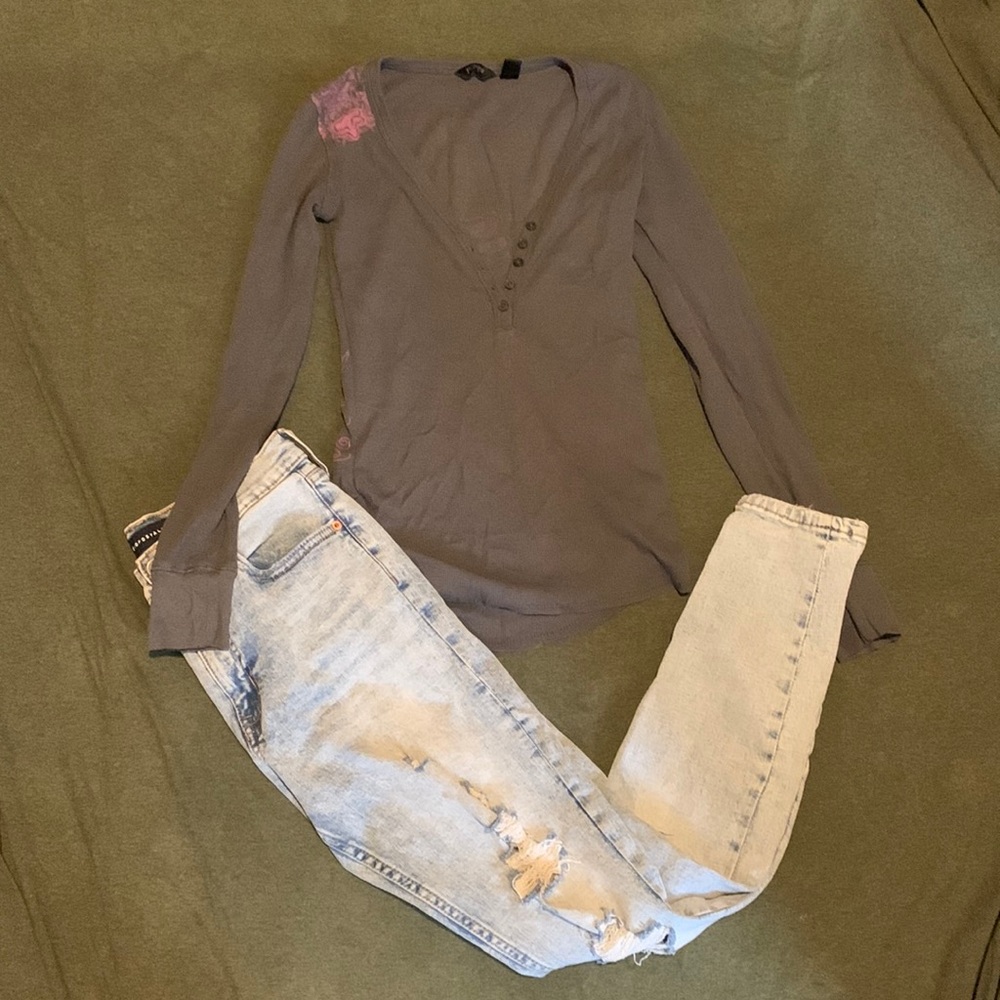 Vintage fox shirt long sleeve